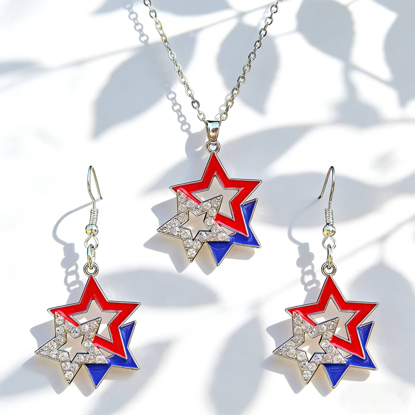 Independence Day Creative Earring And Necklace Set