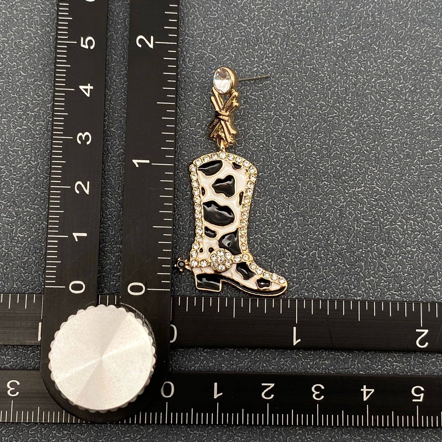 WJ - Western Cowgirl Enamel Rhinestone Boots Post Earrings