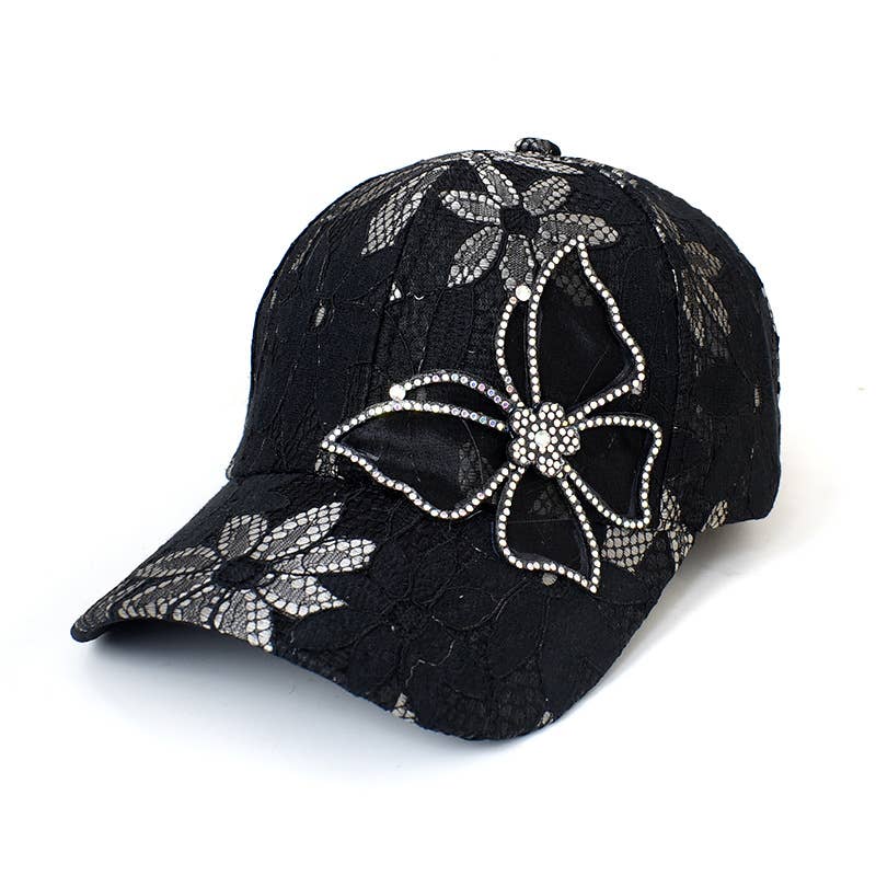 Lace Flower Butterfly Women's Baseball Cap