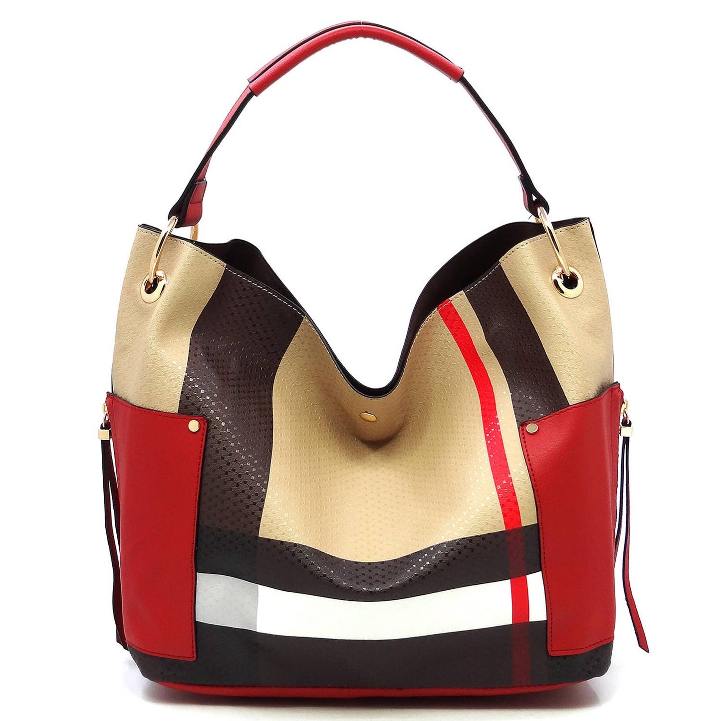 BT2765 Tartan Plaid Check 3-in-1 Shoulder Bag Hobo