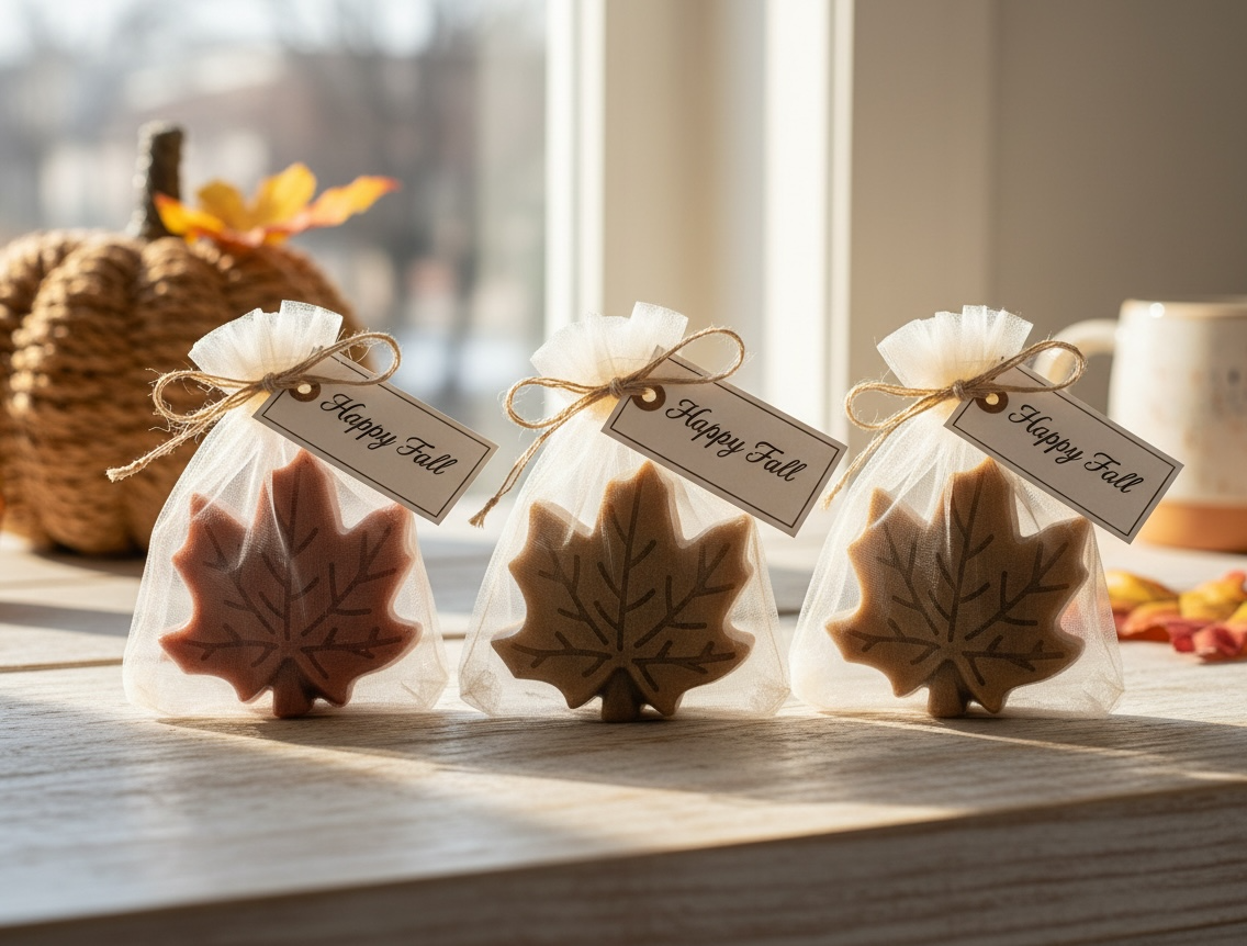 Fall leaves goat milk soap- asorted colors