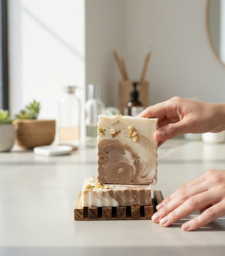 Cocoa butter cashmere luxury goat milk soap