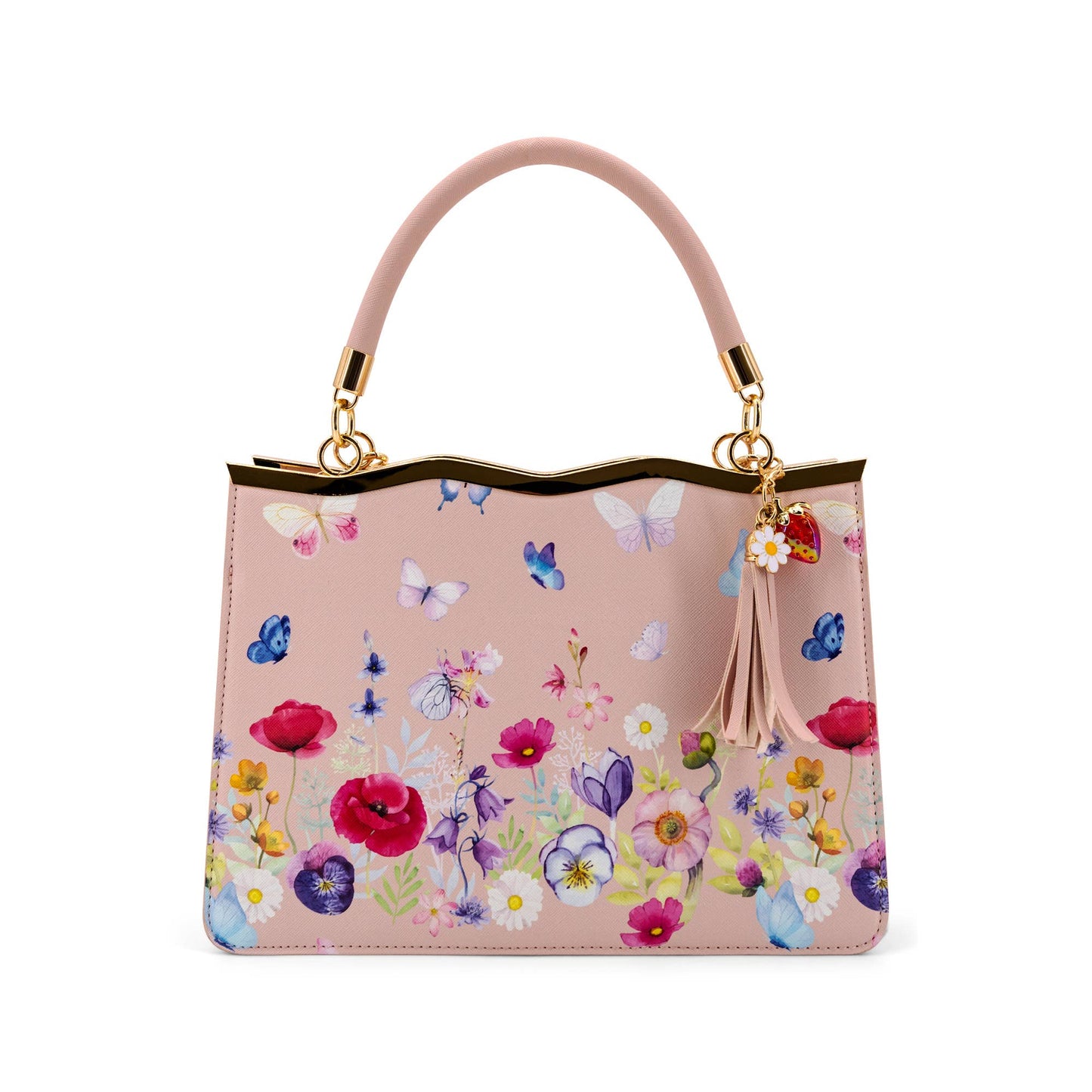 Clarette Floral Tassel Top Handle Crossbody Bag