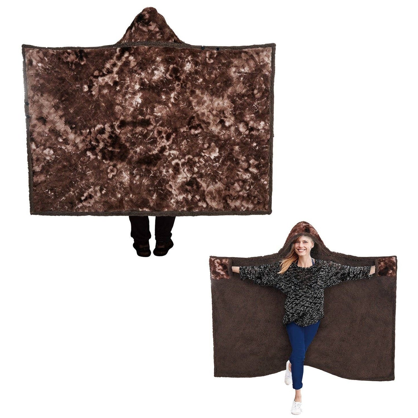 Faux Fur Hooded Blanket