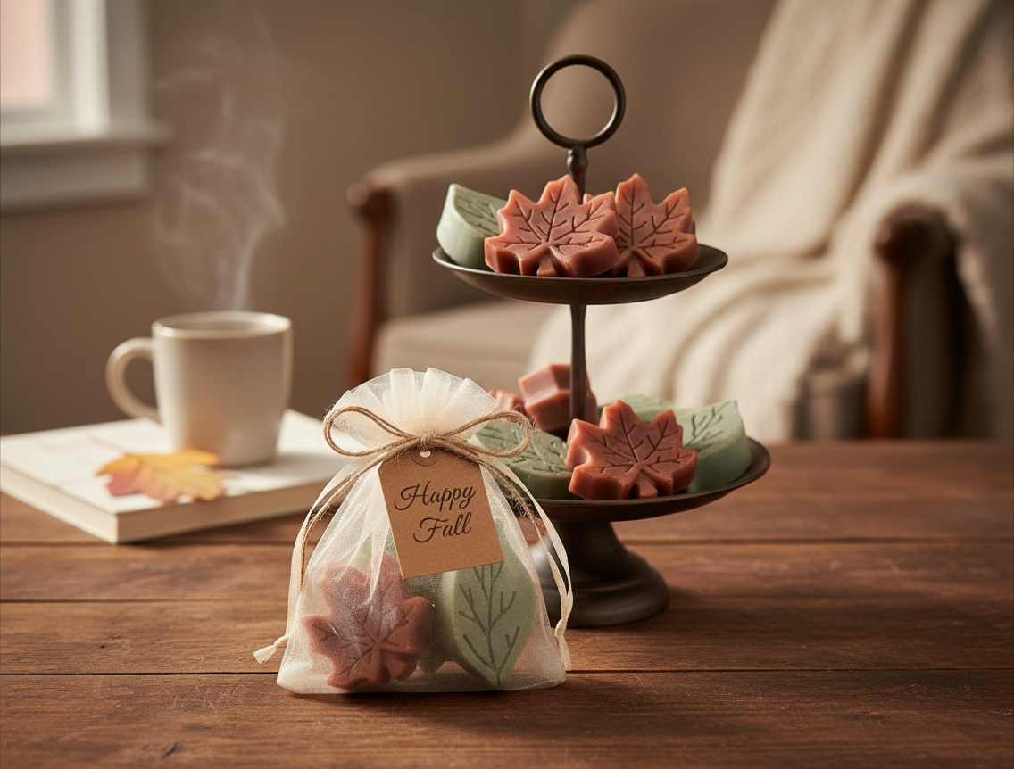 Fall leaves goat milk soap- asorted colors