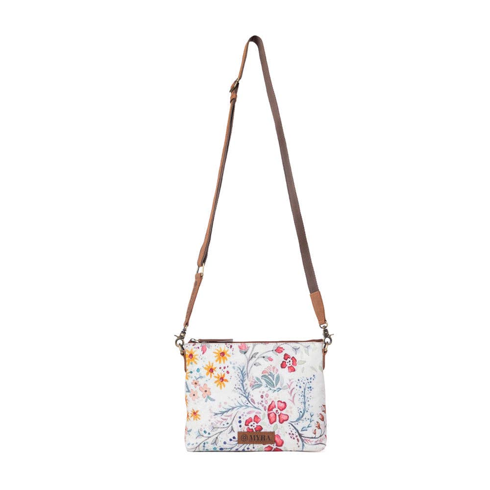 Wildflower Trail Cotton & Leather Crossbody Bag Variant Combo