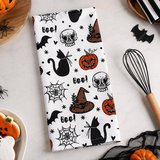 Halloween Icon Pattern Printed Kitchen Towel