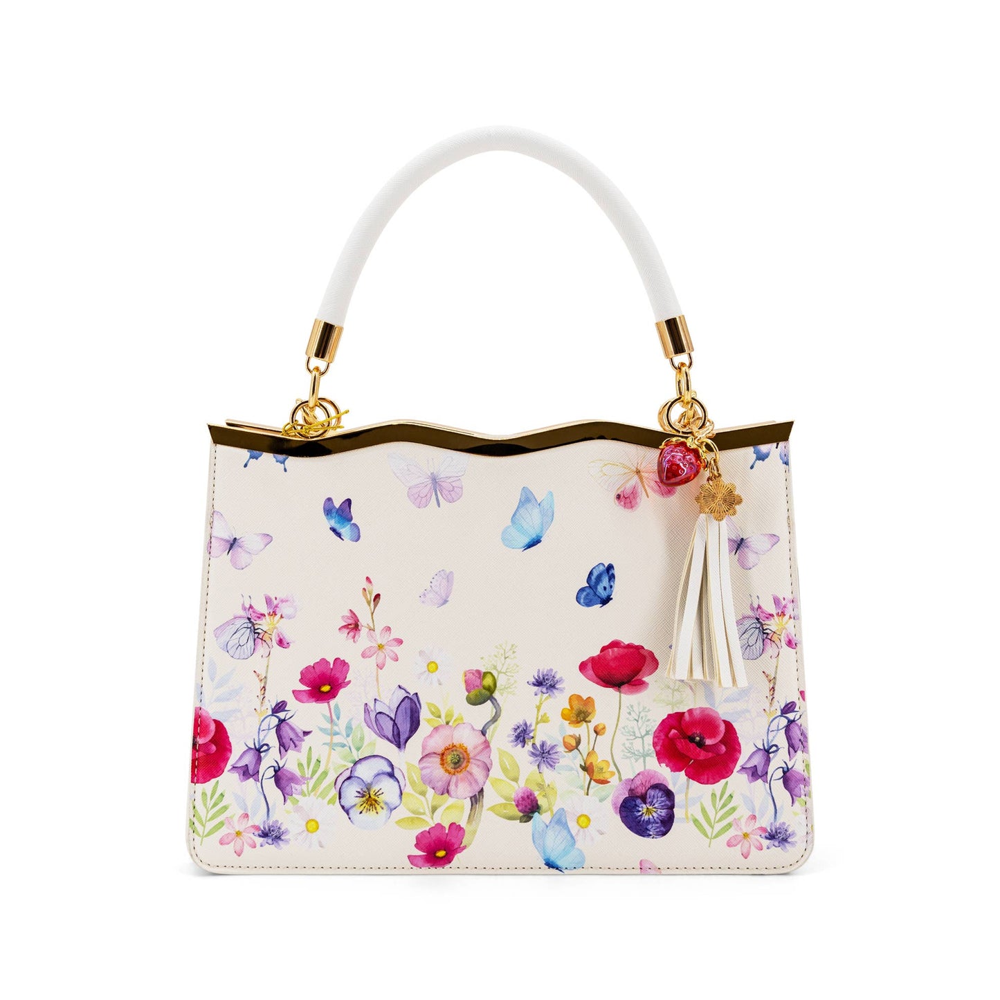 Clarette Floral Tassel Top Handle Crossbody Bag
