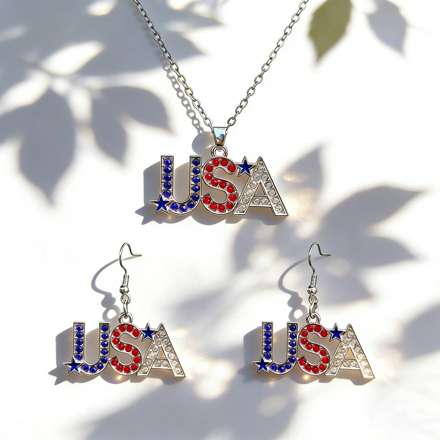 Independence Day Creative Earring And Necklace Set