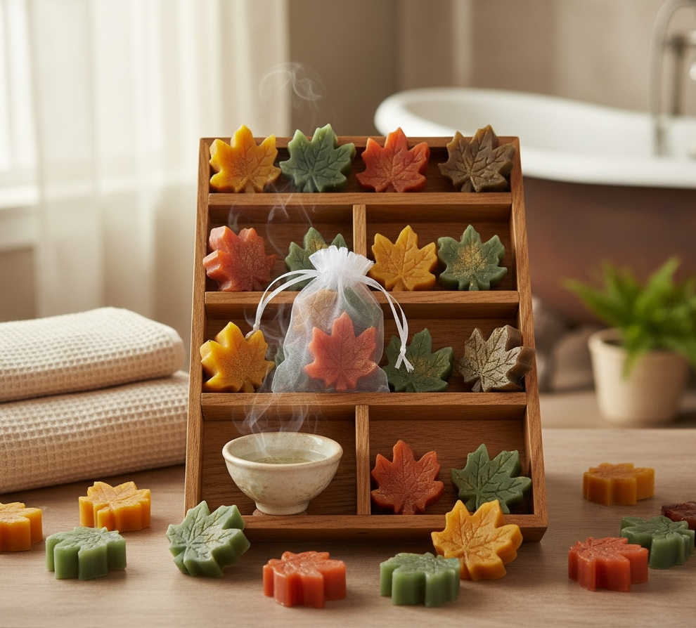 Fall leaves goat milk soap- asorted colors