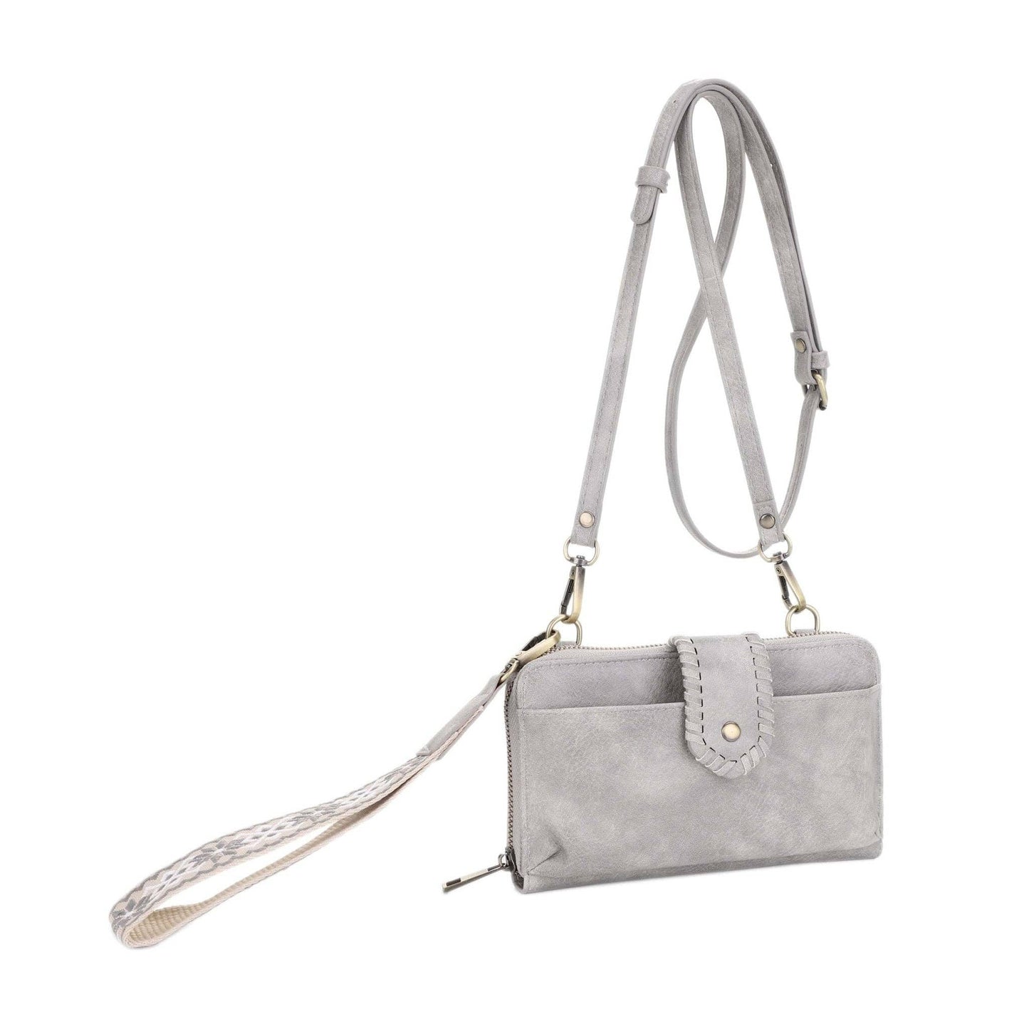Jolie Crossbody Wallet With Boho Wrist Strap