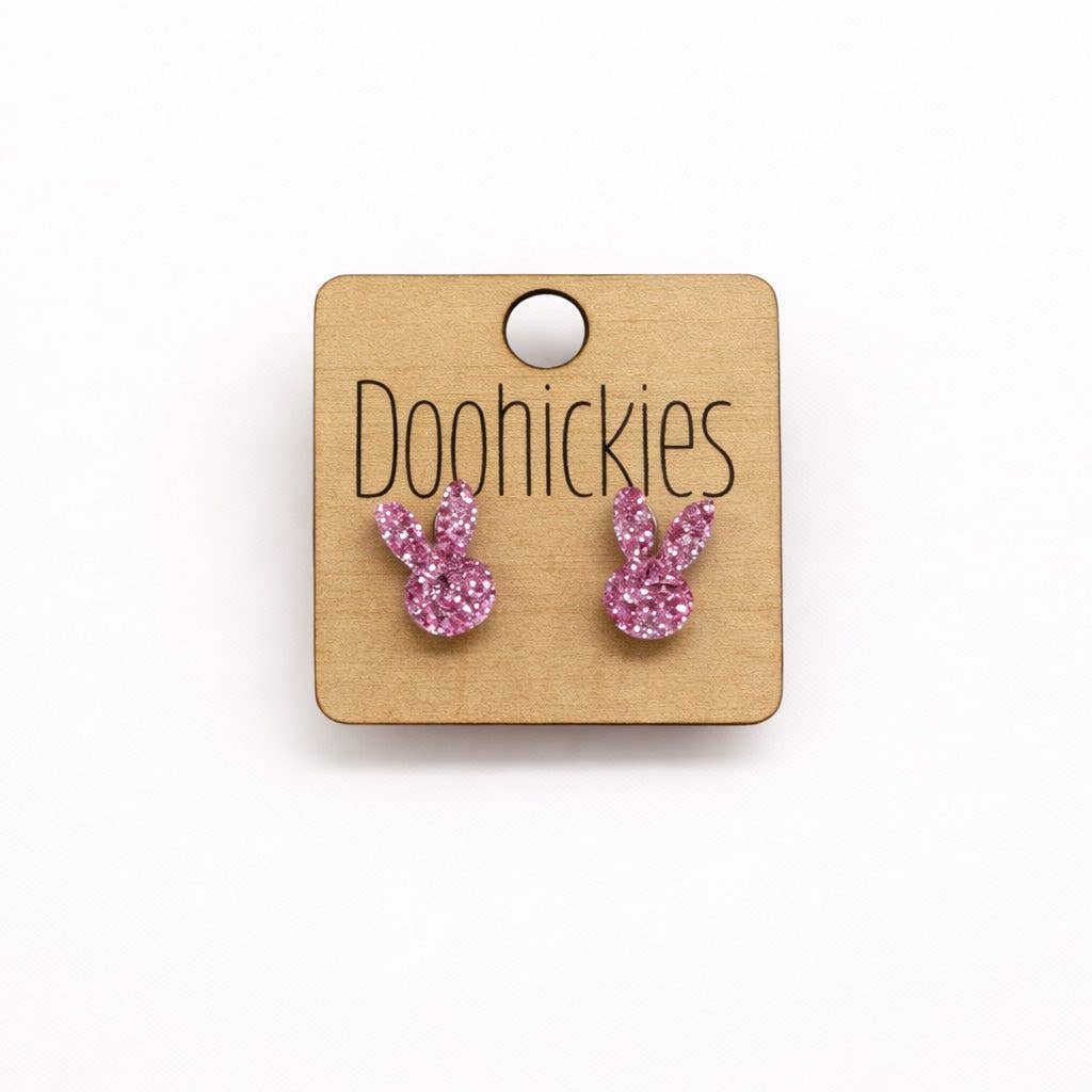 Sparkle Bunny Ear Stud Collection - Easter Earrings