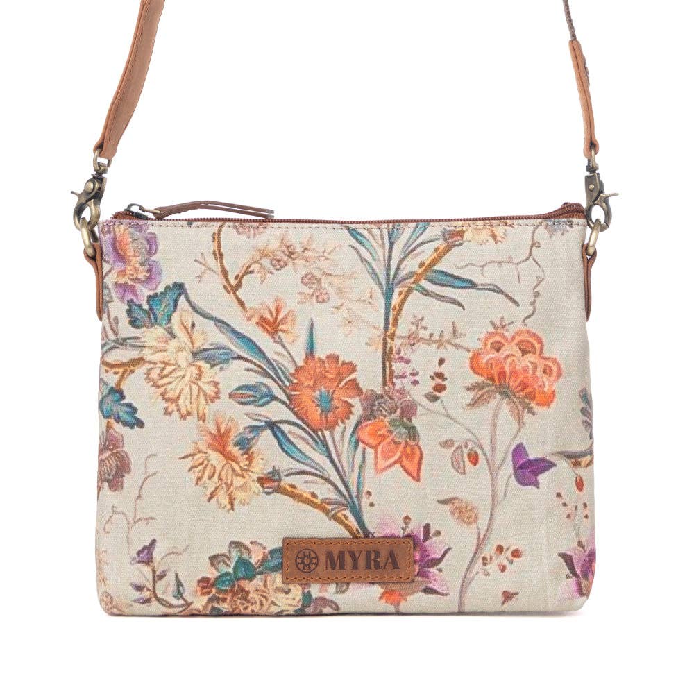 Wildflower Trail Cotton & Leather Crossbody Bag Variant Combo