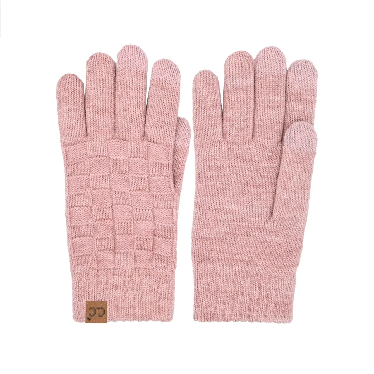 Woven Checkered Texture C.C Gloves