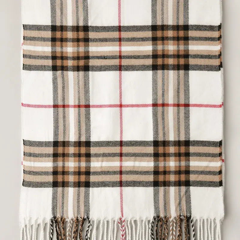 Giant Check Cashmere Feel Muffler Scarf