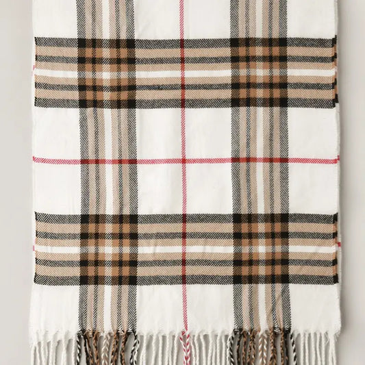 Giant Check Cashmere Feel Muffler Scarf