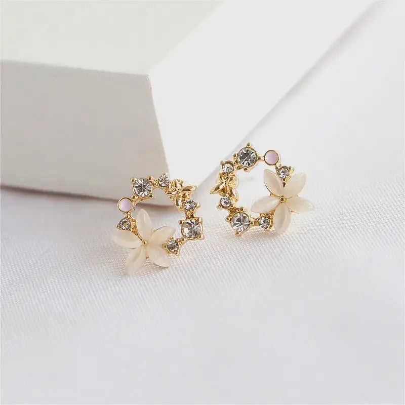 Five Petal Flower Ear Studs