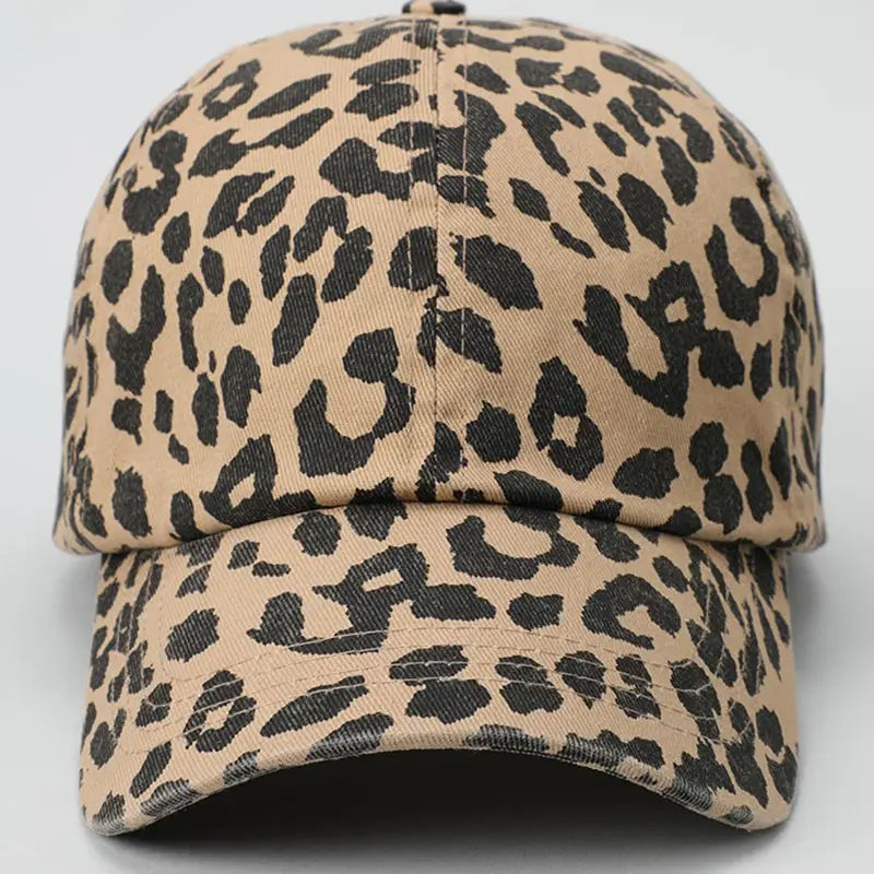 Leopard print baseball cap