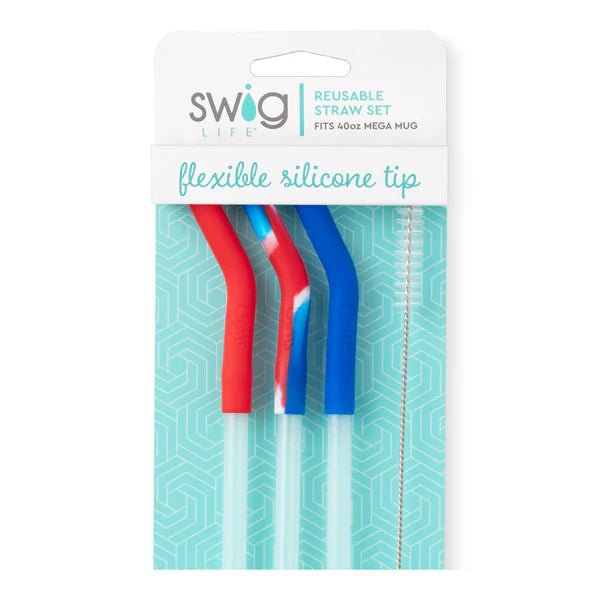 Reusable straw set