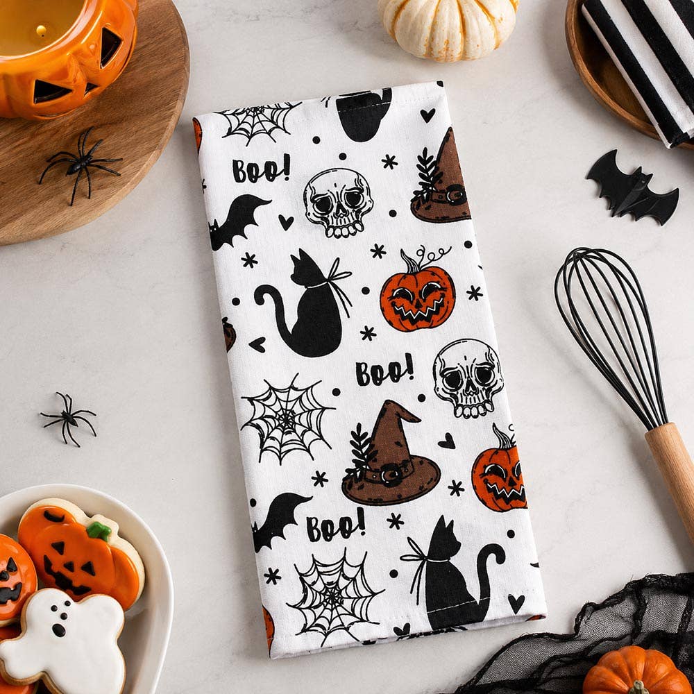 Halloween Icon Pattern Printed Kitchen Towel