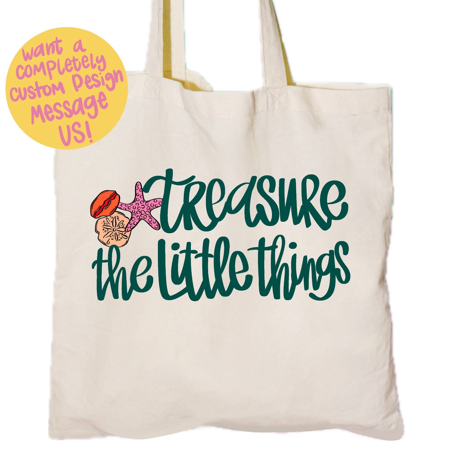Treasure the little things beach tote bag