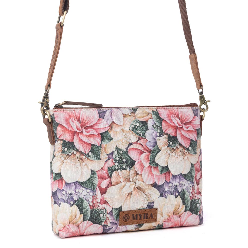 Wildflower Trail Cotton & Leather Crossbody Bag Variant Combo