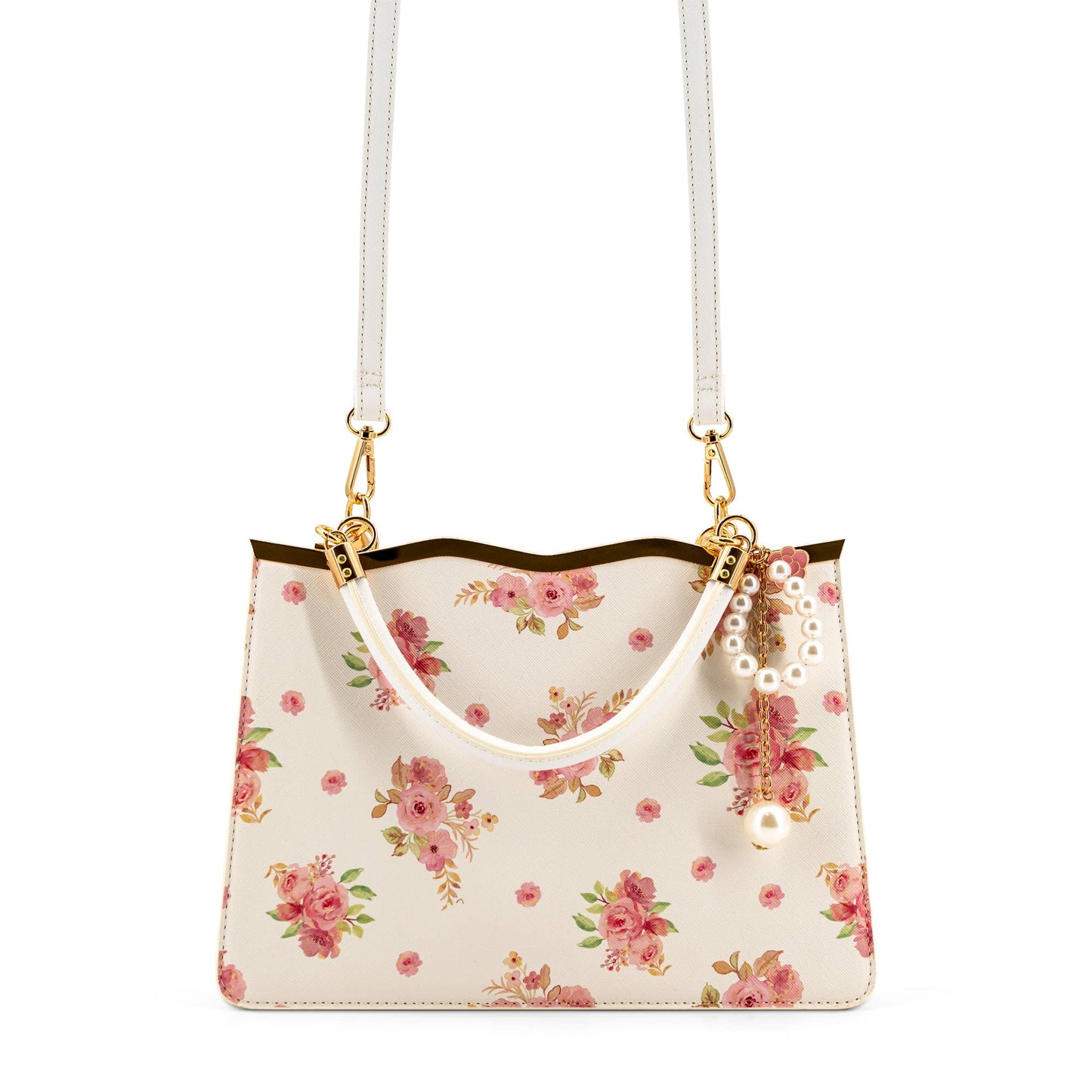 Camille Bright Floral Top Handle Crossbody Bag