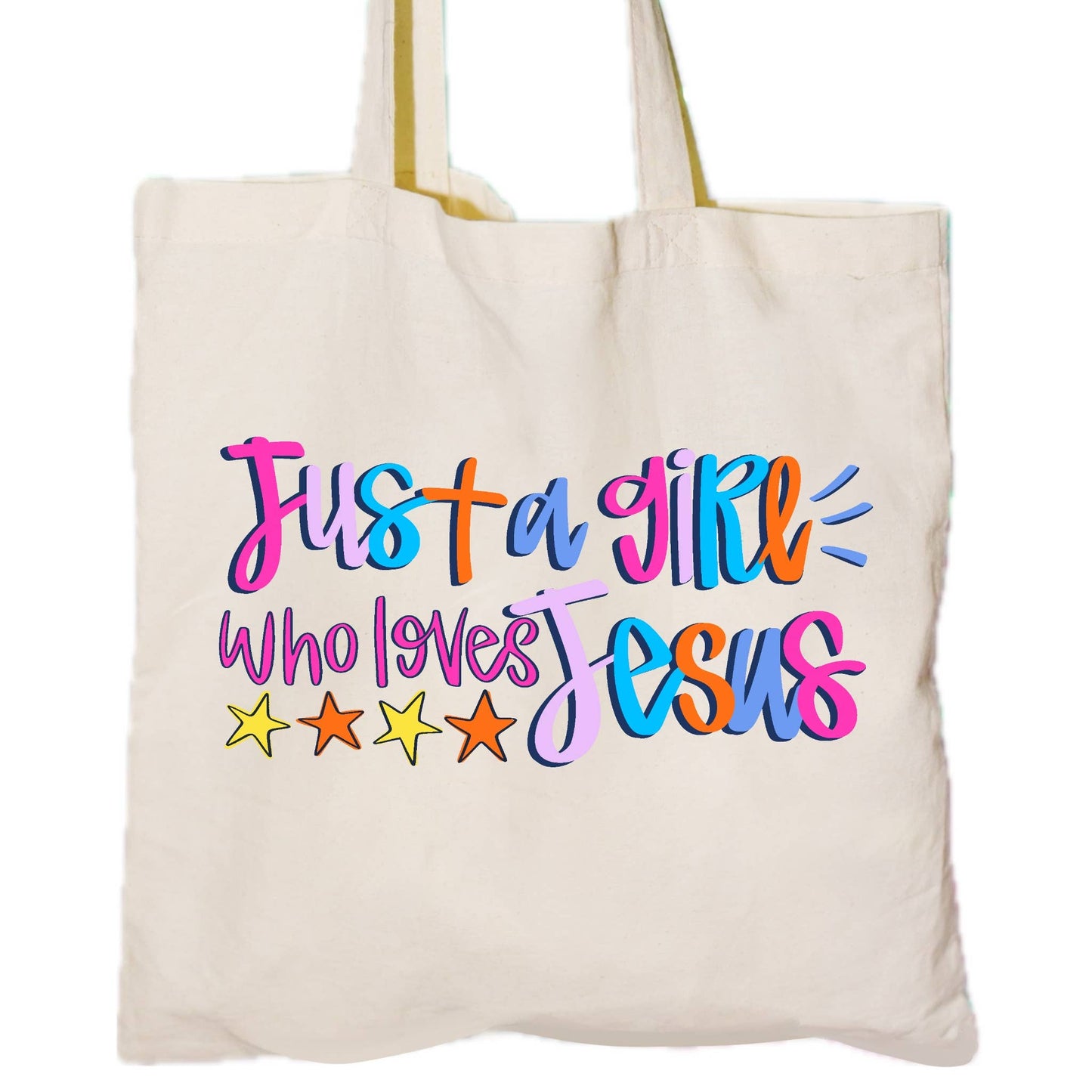 Just a girl who loves Jesus tote bag