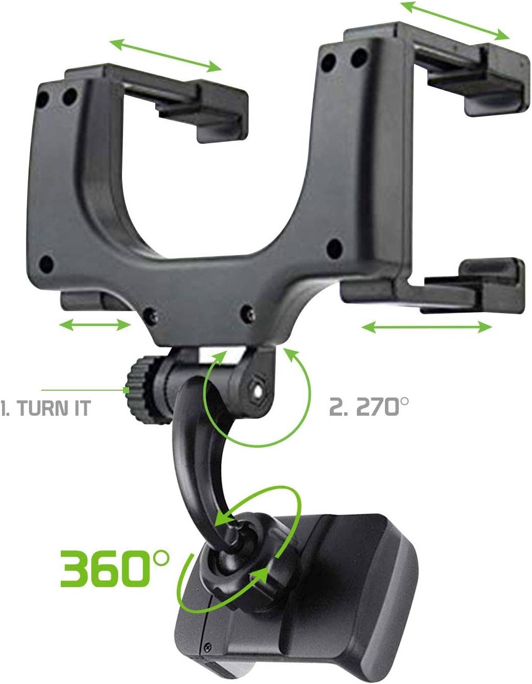 Car Rear View Mirror Phone Mount