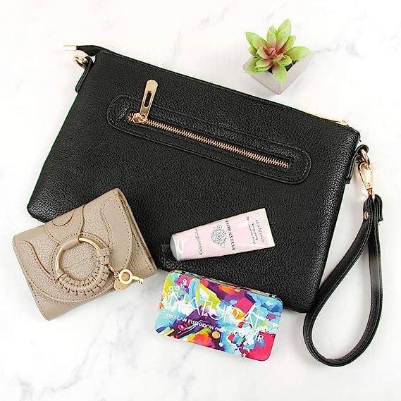 8623 N8263 Ellen Three Compartment Wristlet Fashion Clutch/Crossbody