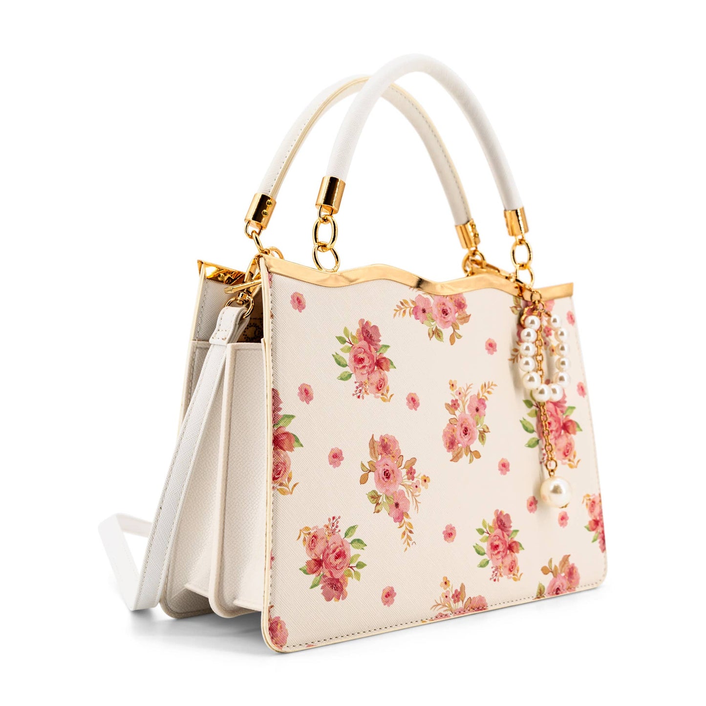 Camille Bright Floral Top Handle Crossbody Bag