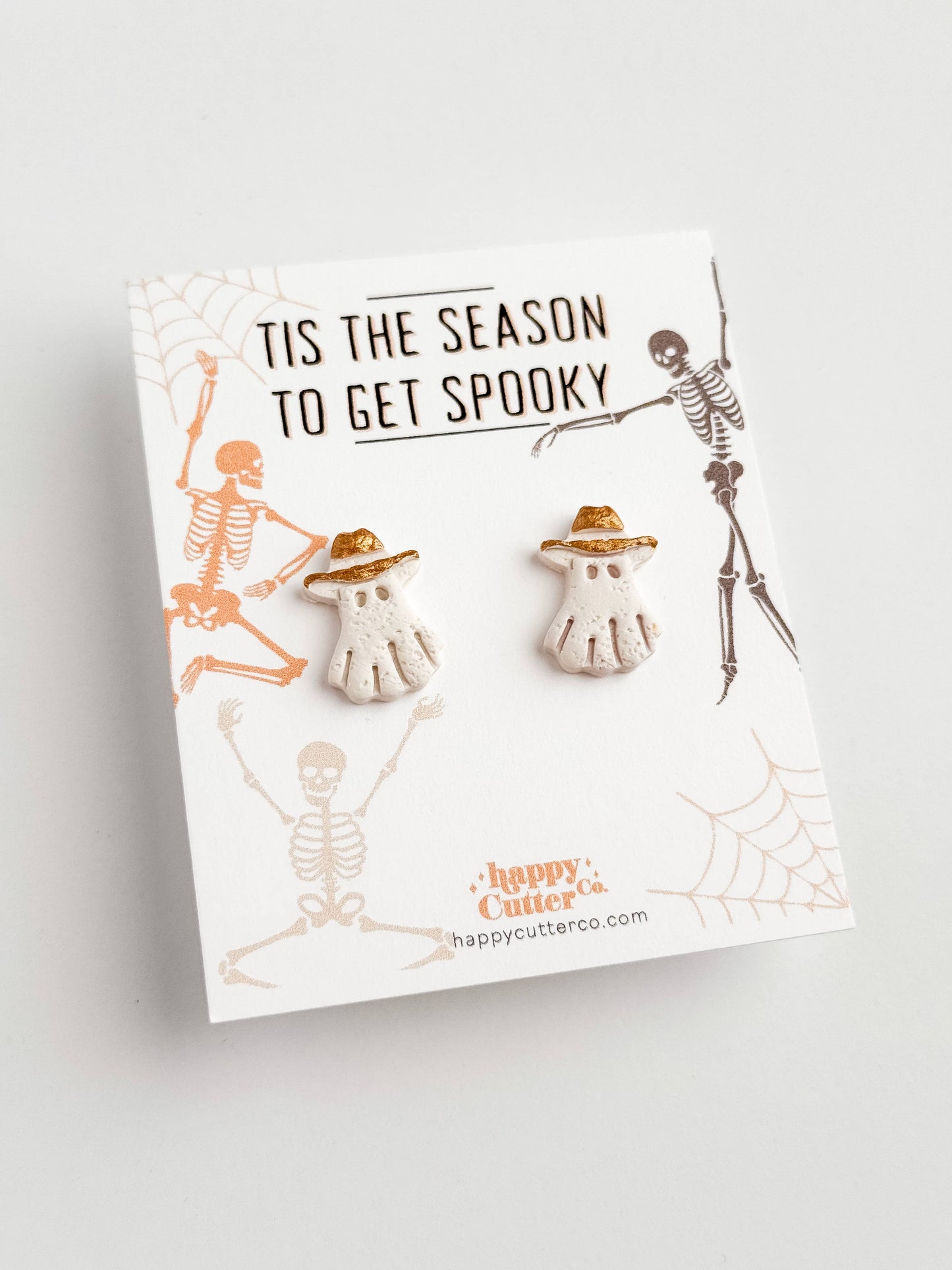 Halloween Studs – Western Cowboy Ghost Stud Earrings