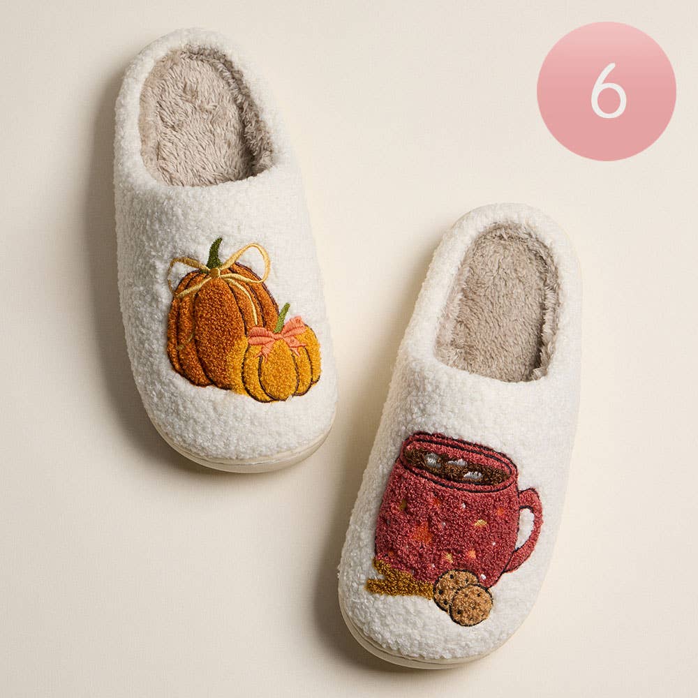 Pumpkin Spice Cozy Indoor Slippers