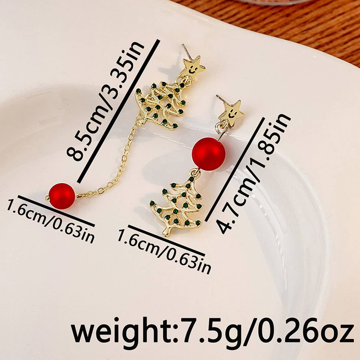 CHRISTMAS SNOWMAN CHRISTMAS TREE EARRINGS