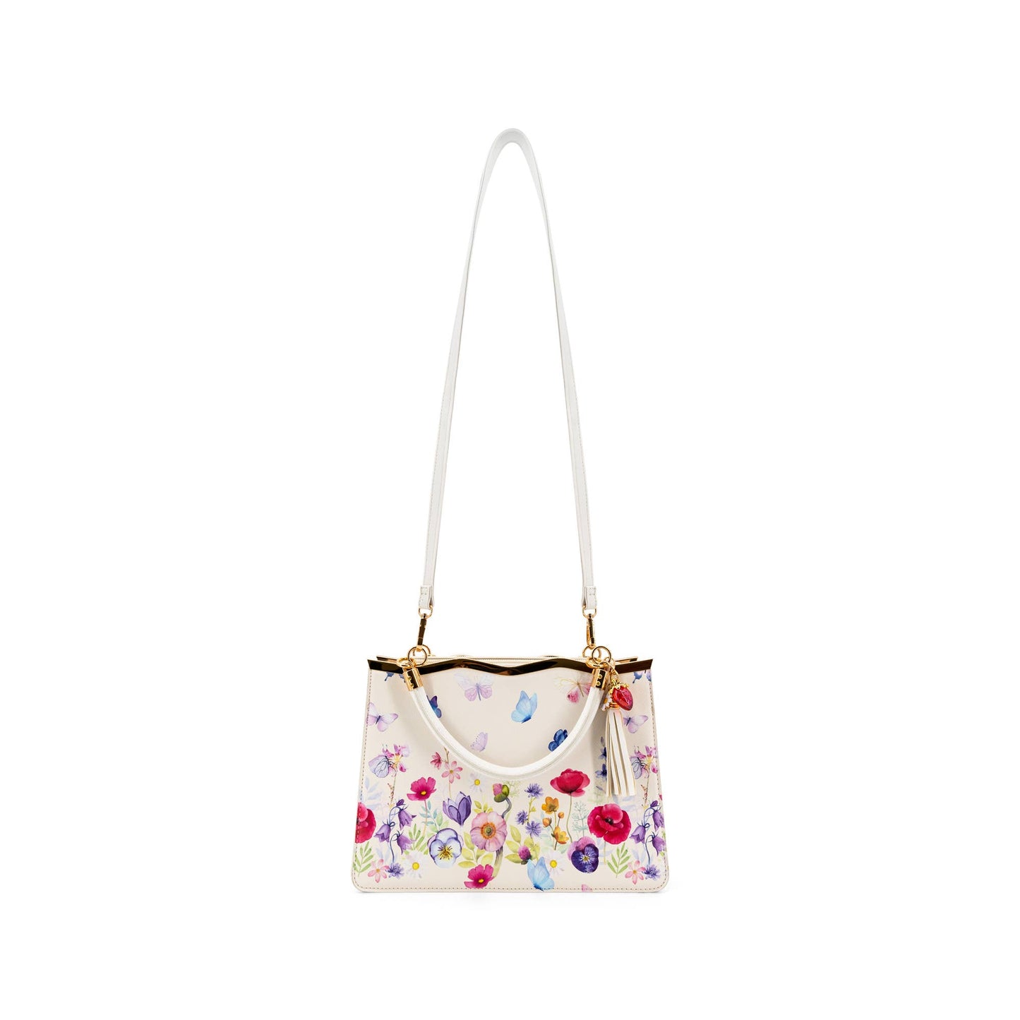 Clarette Floral Tassel Top Handle Crossbody Bag