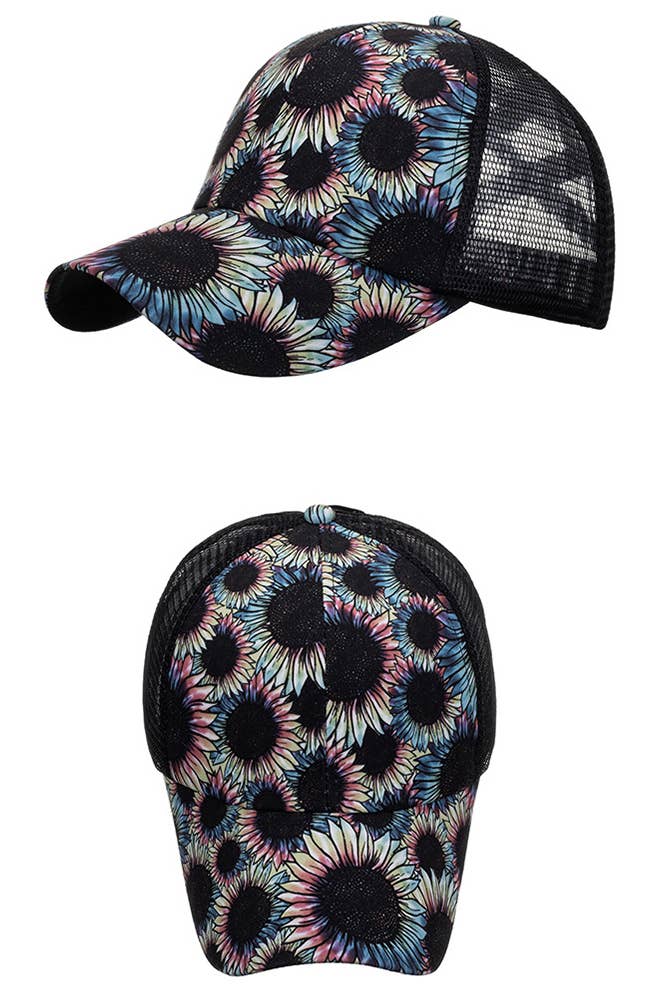 Gradient SunFlower Print Baseball Cap ZMM002