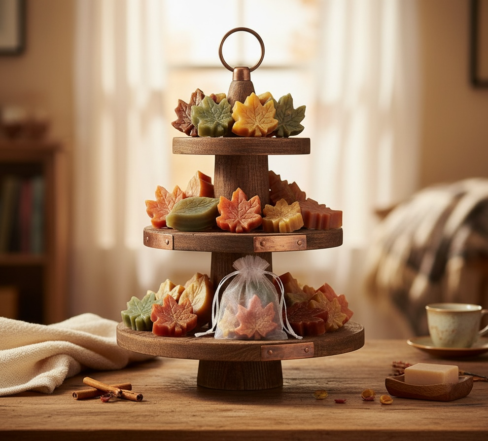 Fall leaves goat milk soap- asorted colors