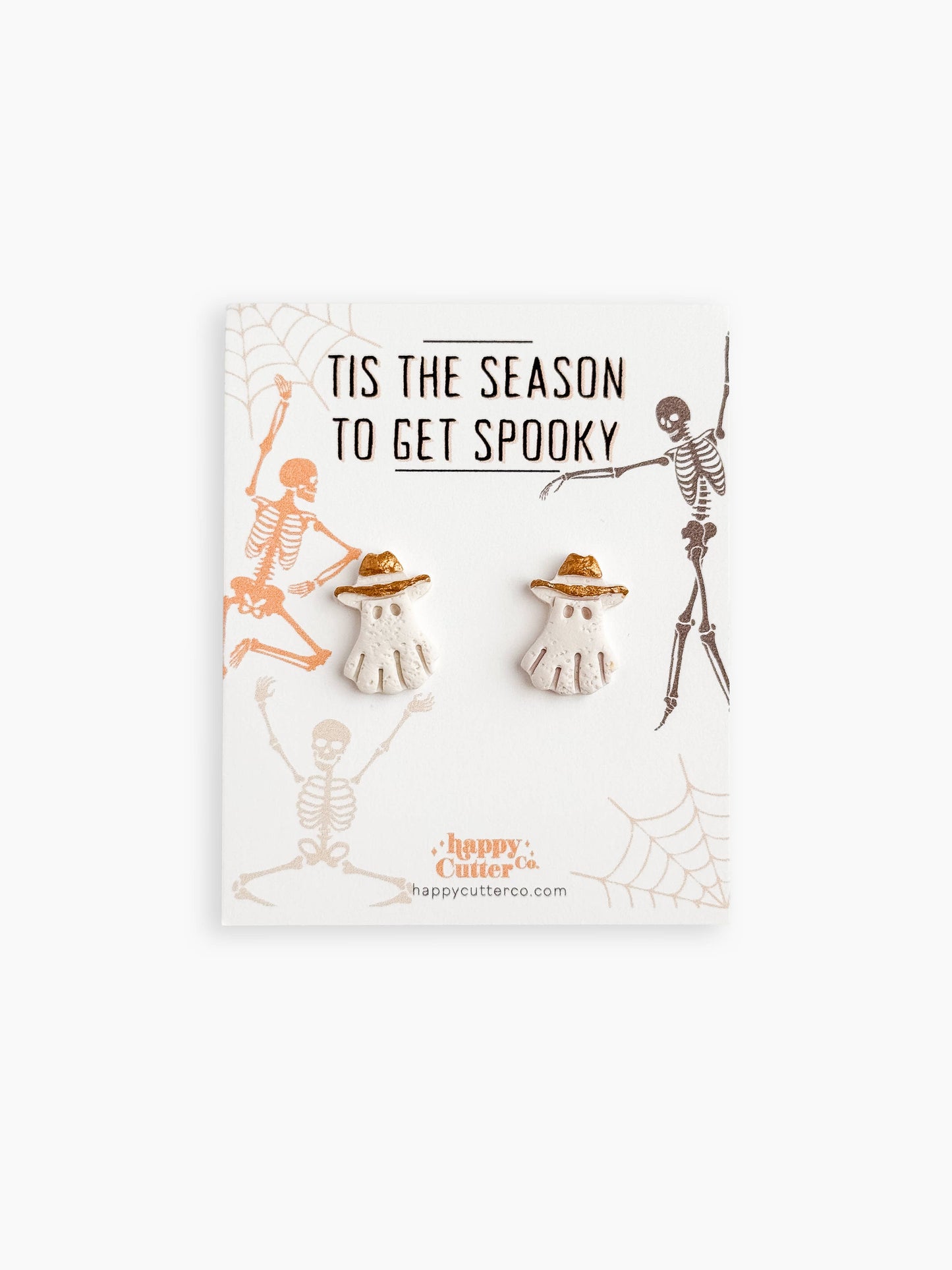 Halloween Studs – Western Cowboy Ghost Stud Earrings