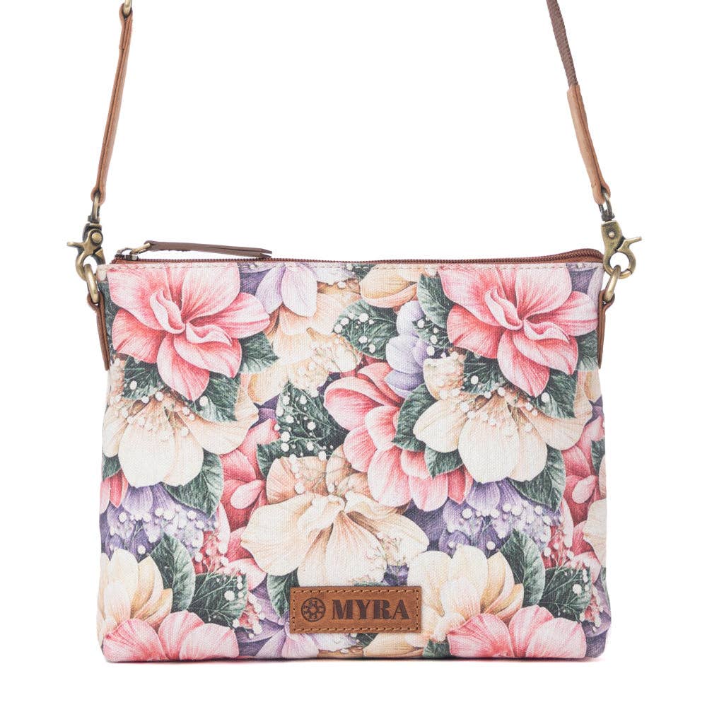 Wildflower Trail Cotton & Leather Crossbody Bag Variant Combo