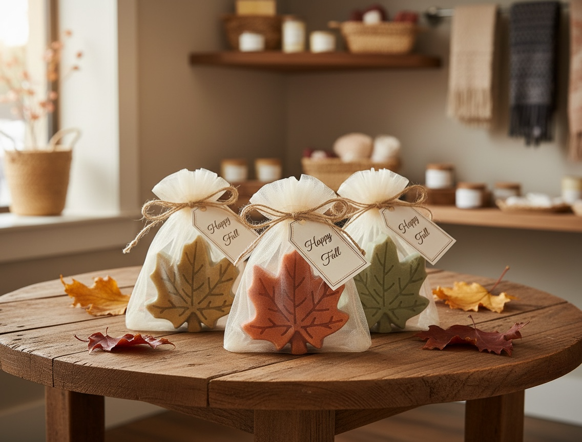 Fall leaves goat milk soap- asorted colors