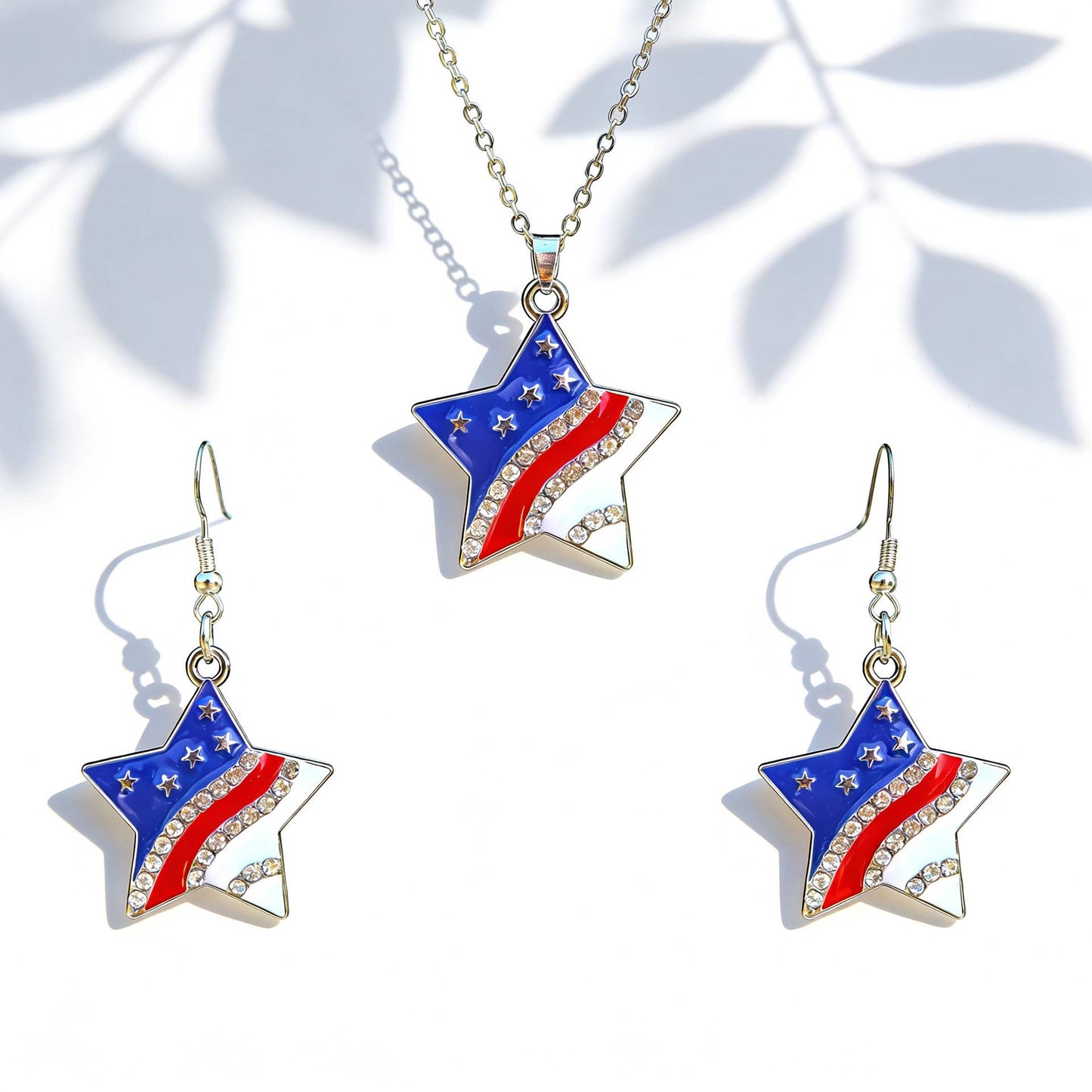 Independence Day Creative Earring And Necklace Set