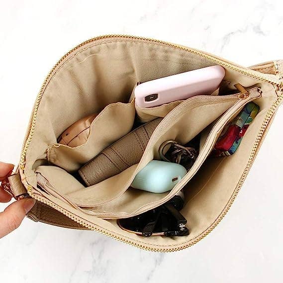 8623 N8263 Ellen Three Compartment Wristlet Fashion Clutch/Crossbody