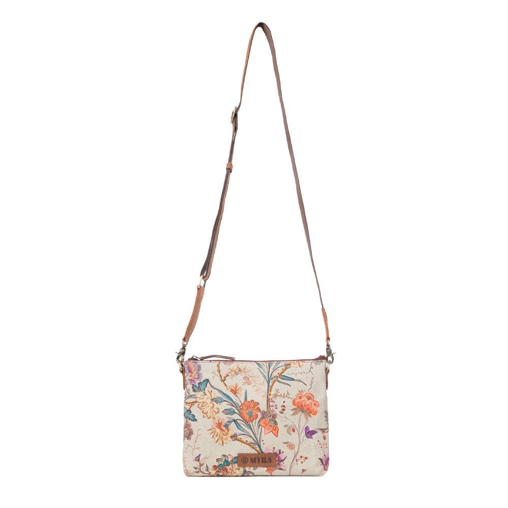 Wildflower Trail Cotton & Leather Crossbody Bag Variant Combo