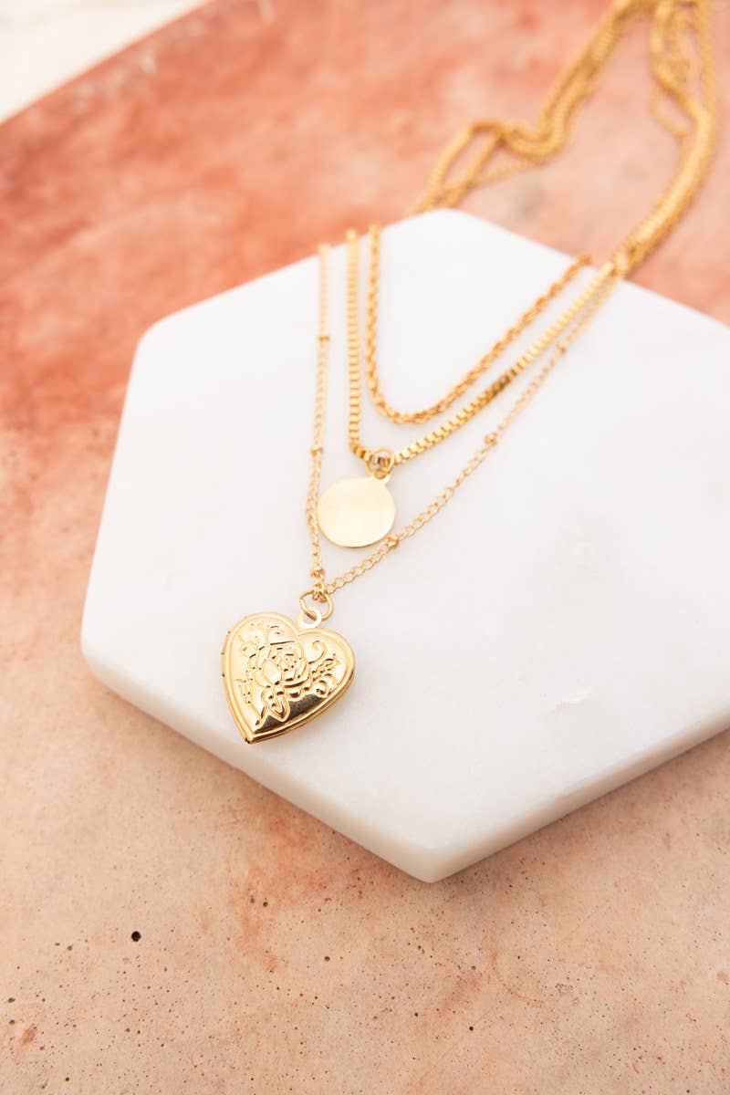 Close To My Heart Locket Layered Necklace 💕