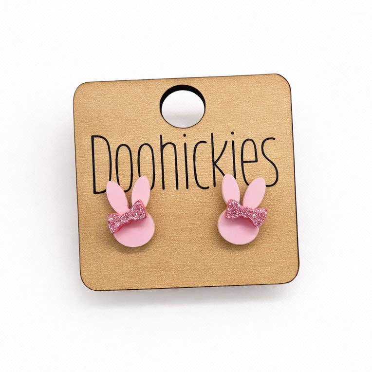 Pastel Hoppy Bow Stud Collection - Easter Earrings