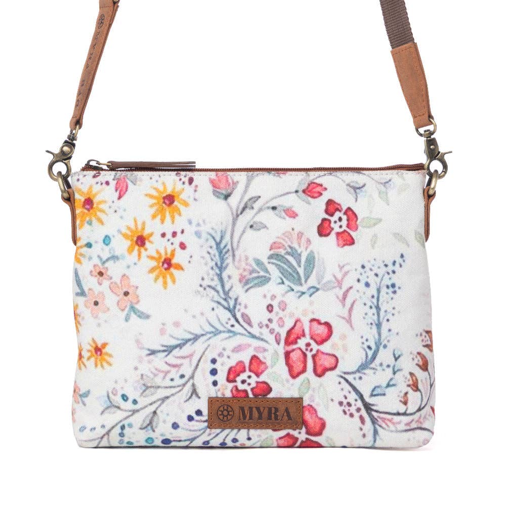 Wildflower Trail Cotton & Leather Crossbody Bag Variant Combo