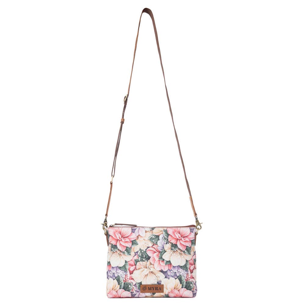 Wildflower Trail Cotton & Leather Crossbody Bag Variant Combo