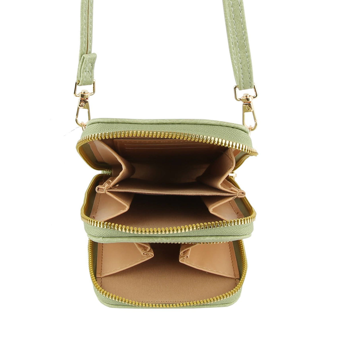Small Crossbody for Women Double Zip Adjustable Strap Over t