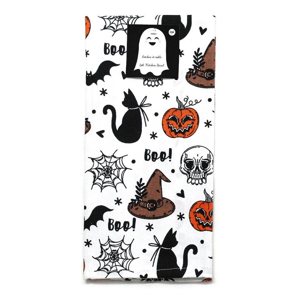 Halloween Icon Pattern Printed Kitchen Towel