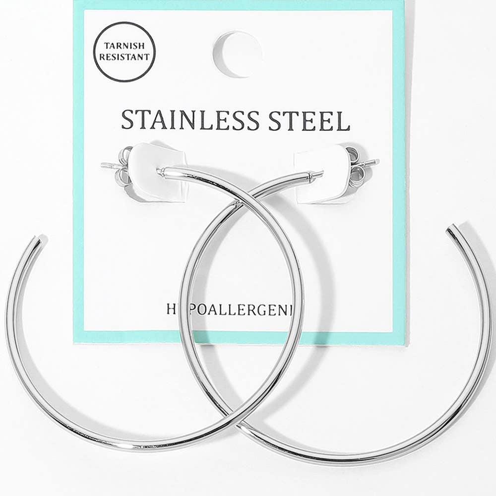 Stainless Steel Hoop Earrings